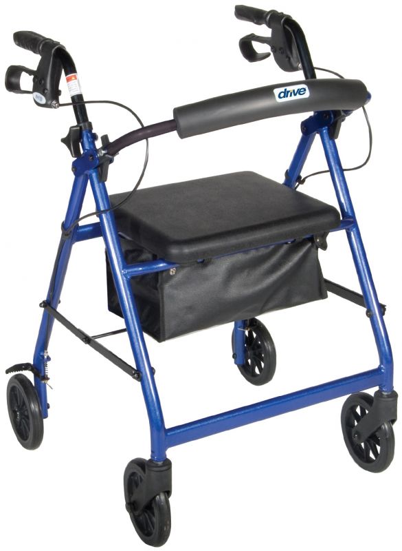 Rollator with Folding Removable Back Support by Drive Medical 